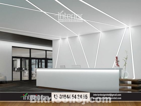 Modern reception ceiling & Certain areas